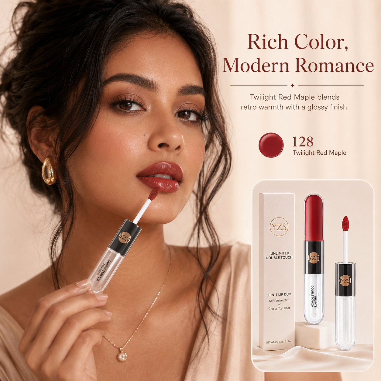 Double Touch Lip Glaze | Matte to Glass
