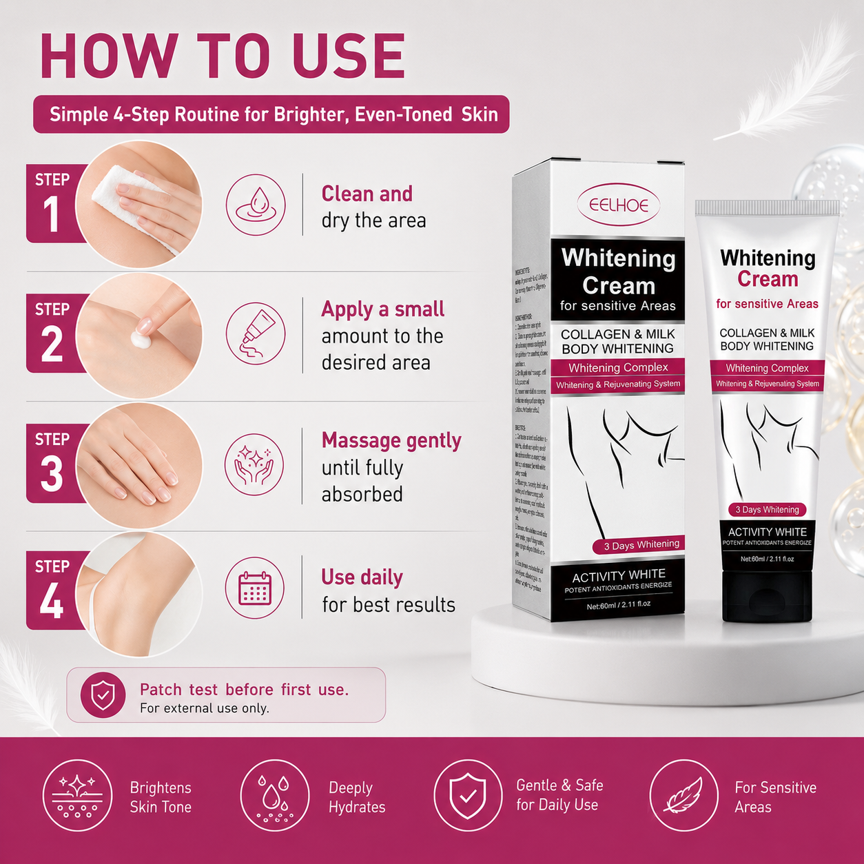Dark Spot Brightening Cream | Underarms, Knees & Elbows